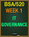 BSA/520 Week 1 IT Governance